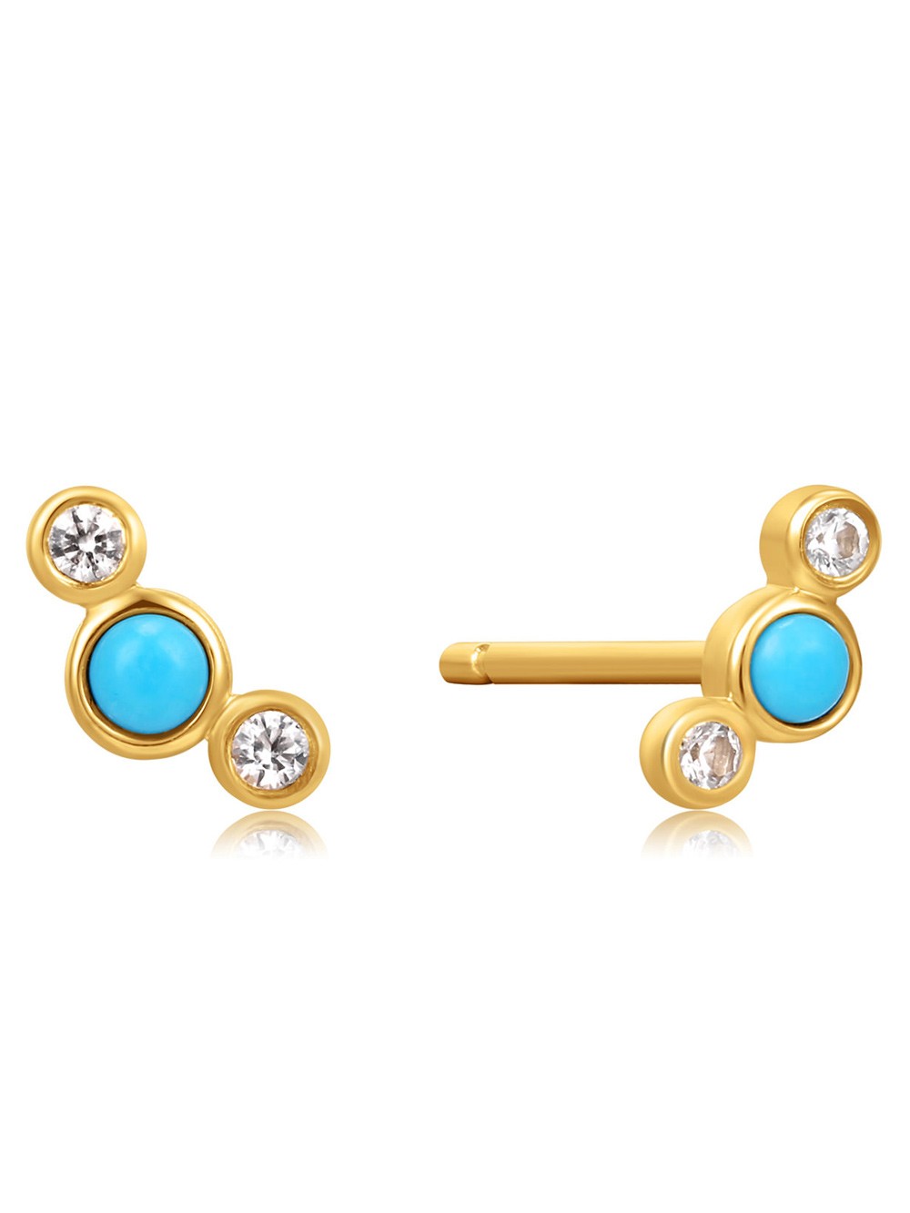 orecchini donna ANIA HAIE Ear Studs Terquoise & Sapphire Gold 14K EAU001-11YG