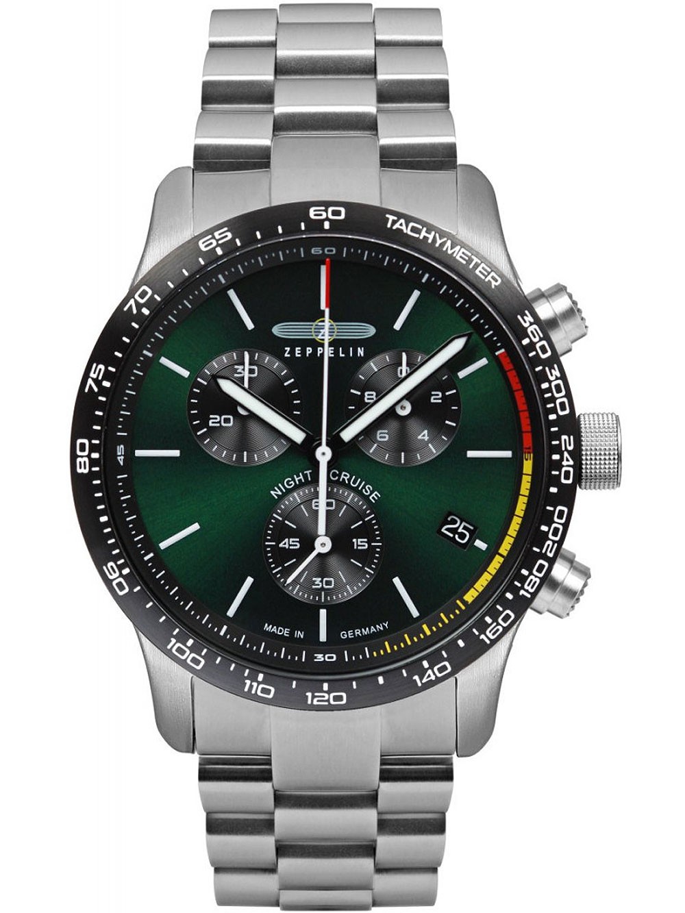 orologio uomo Zeppelin 7288M-4 Night Cruise Chronograph Mens Watch 42mm 10ATM