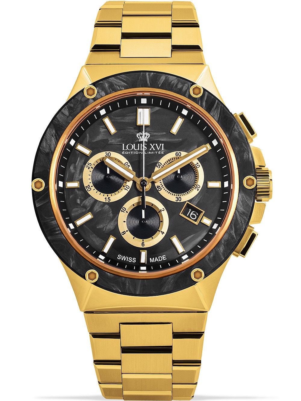 orologio uomo Louis XVI LXVI1211 Le Monarque Chronograph Mens Watch 42mm 5ATM
