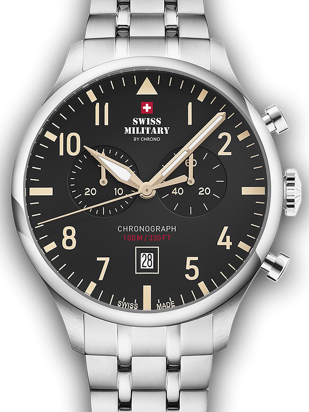 orologio uomo Swiss Military SM34098.04 Vintage Chronograph Mens Watch 43mm 10ATM