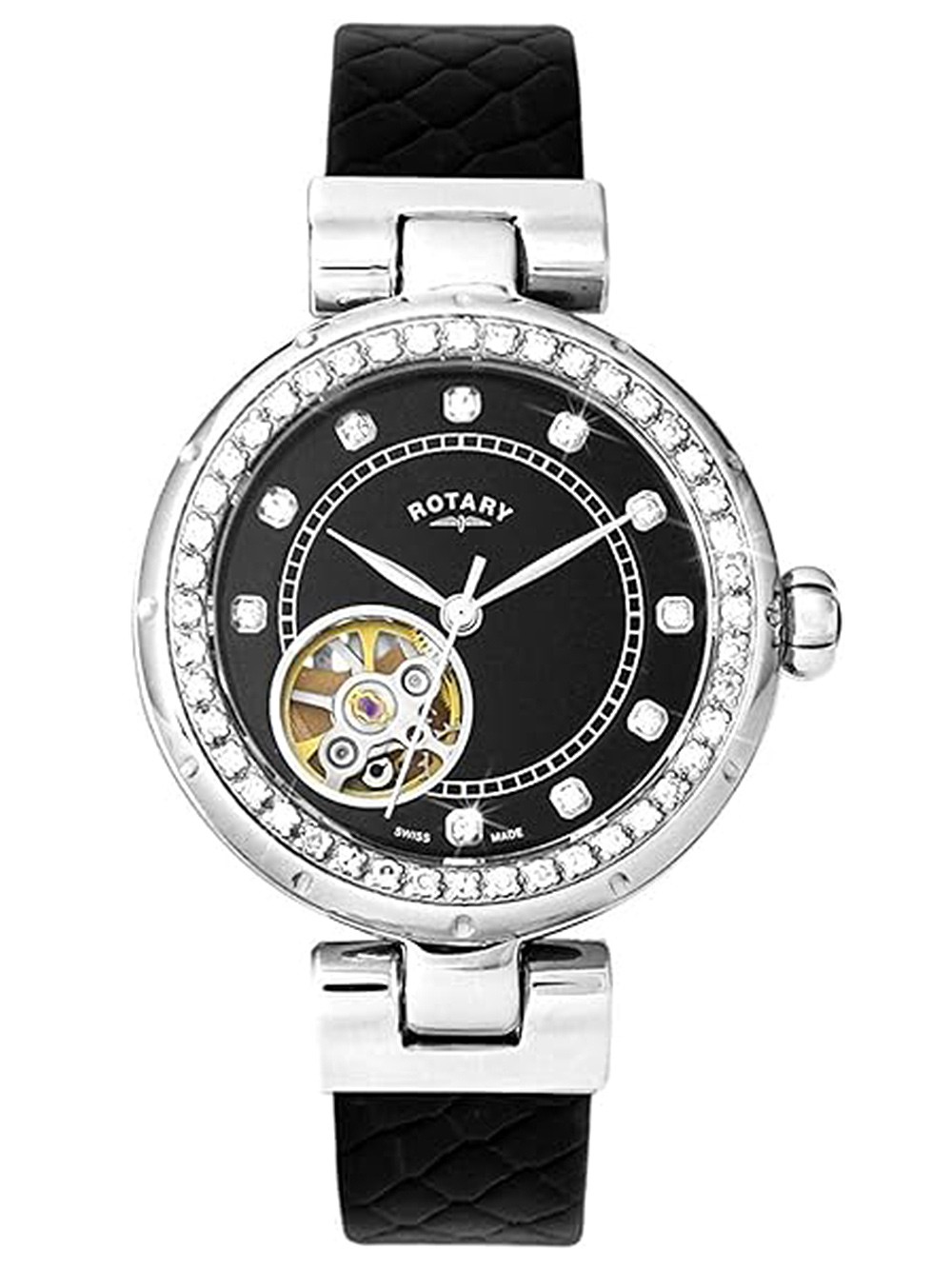orologio donna Rotary LS003/A/13 Skeleton Ladies Watch Automatic 34mm 5ATM