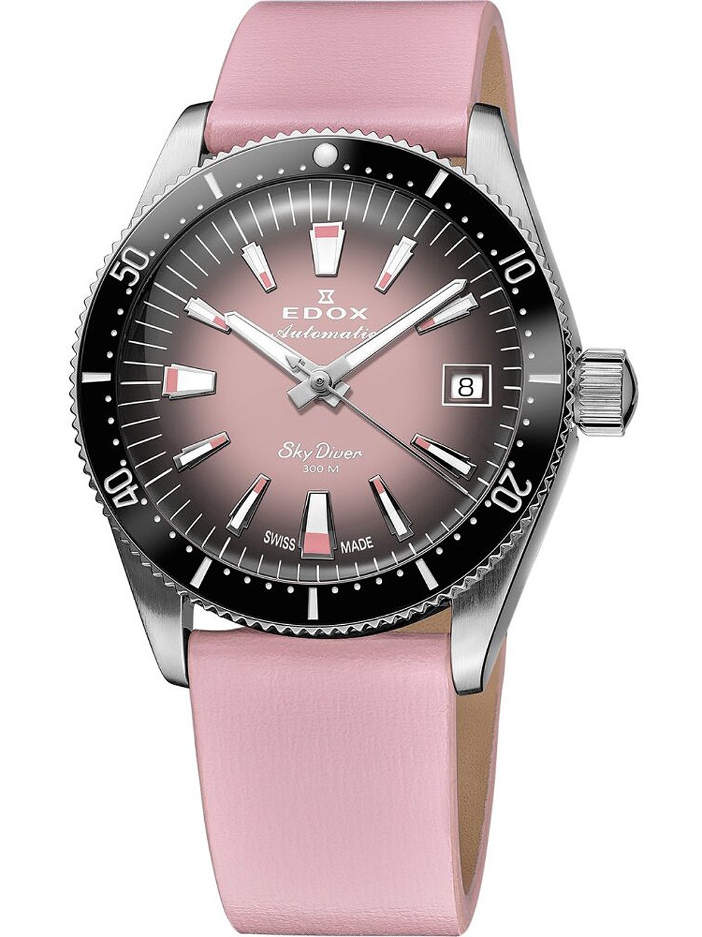 orologio donna Edox 80131-3NC-NDRO Skydiver Automatic + 2nd strap Ladies Watch 38mm 30ATM