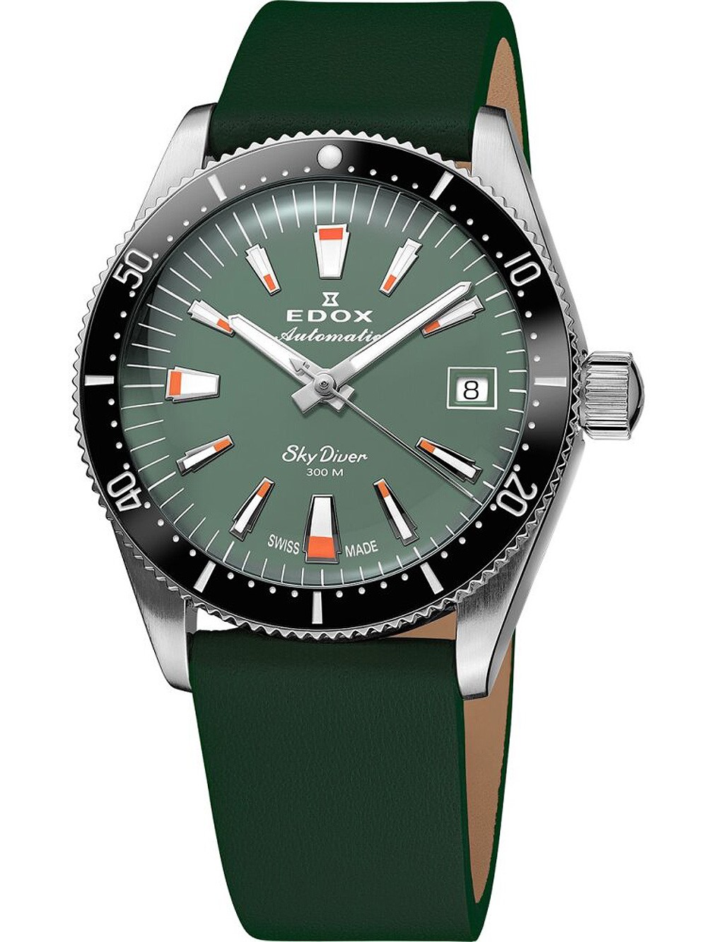 orologio donna Edox 80131-3NC-VI Skydiver Automatic + 2nd strap Ladies Watch 38mm 30ATM