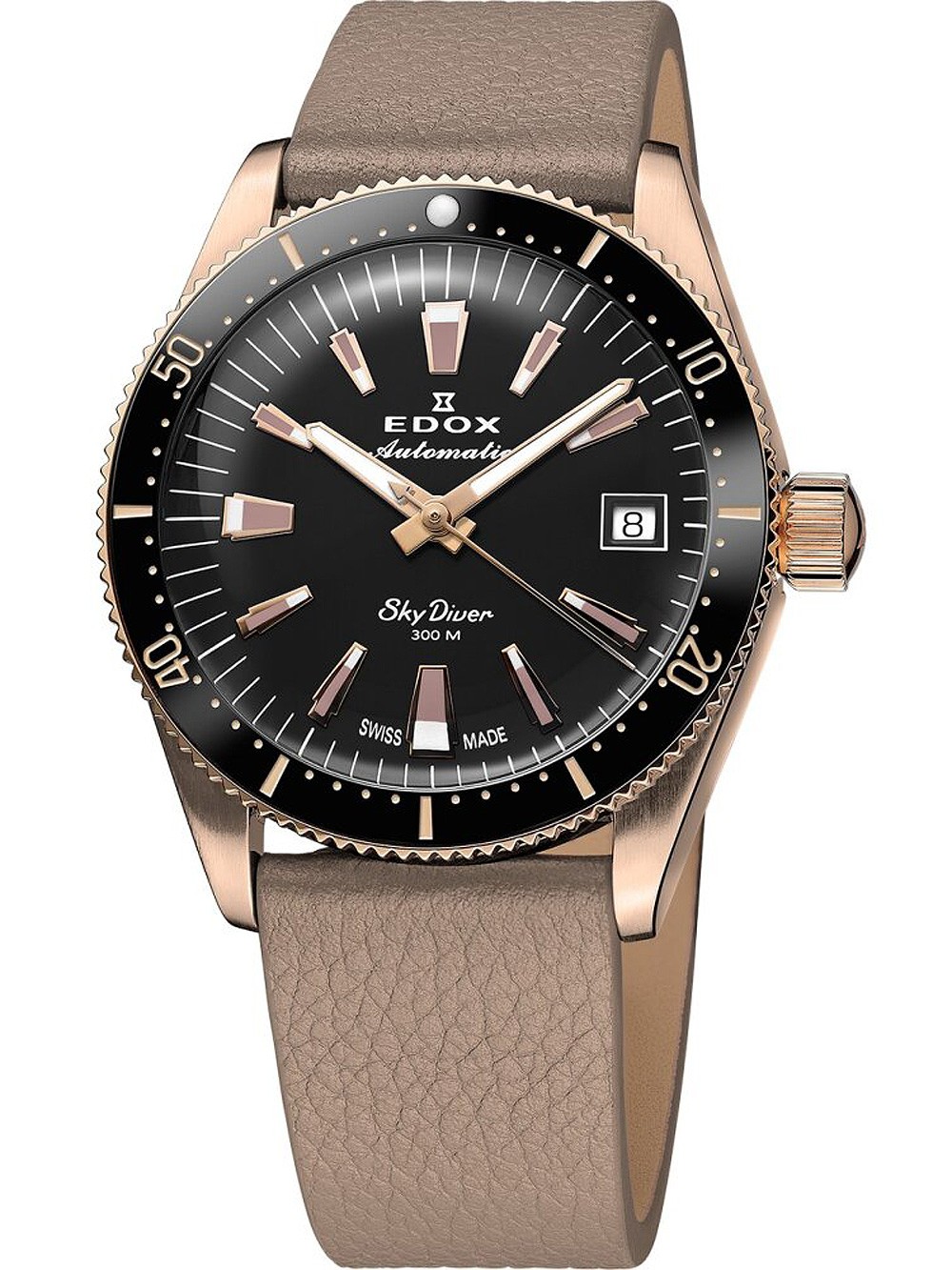 orologio donna Edox 80131-37RNC-NI Skydiver Automatic + 2nd strap Ladies Watch 38mm 30ATM
