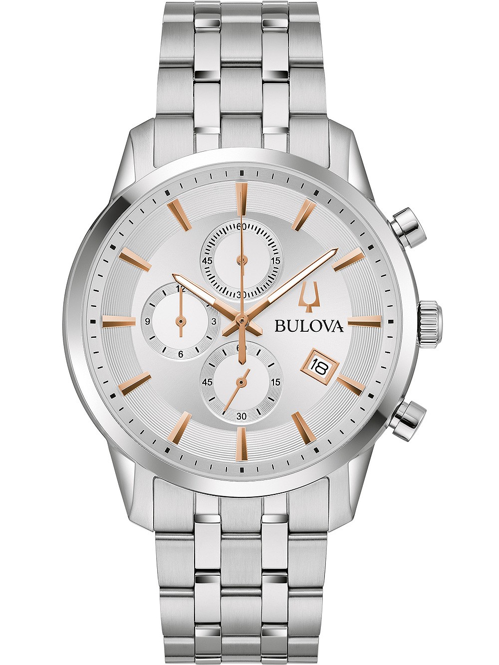 orologio uomo Bulova 96B411 Sutton Chronograph Mens Watch 41mm 3ATM