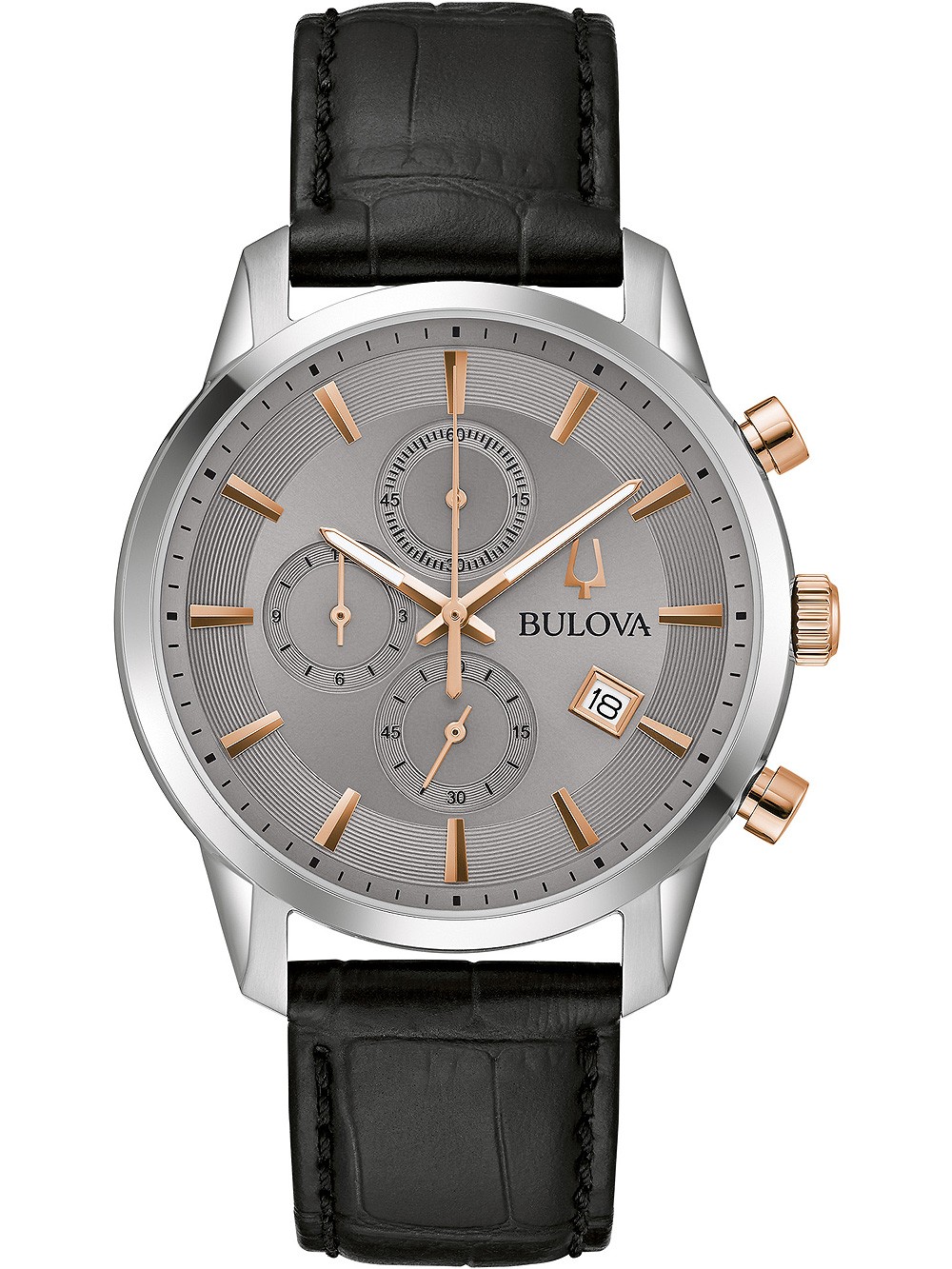 orologio uomo Bulova 98B409 Sutton Chronograph Mens Watch 41mm 3ATM