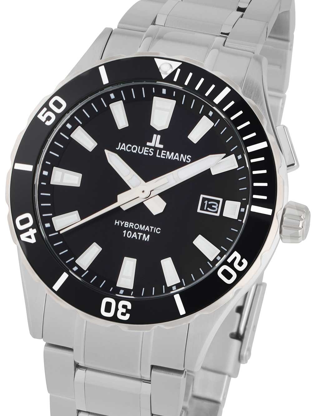 orologio uomo Jacques Lemans 1-2131D Hybromatic Mens Watch 43mm 10ATM