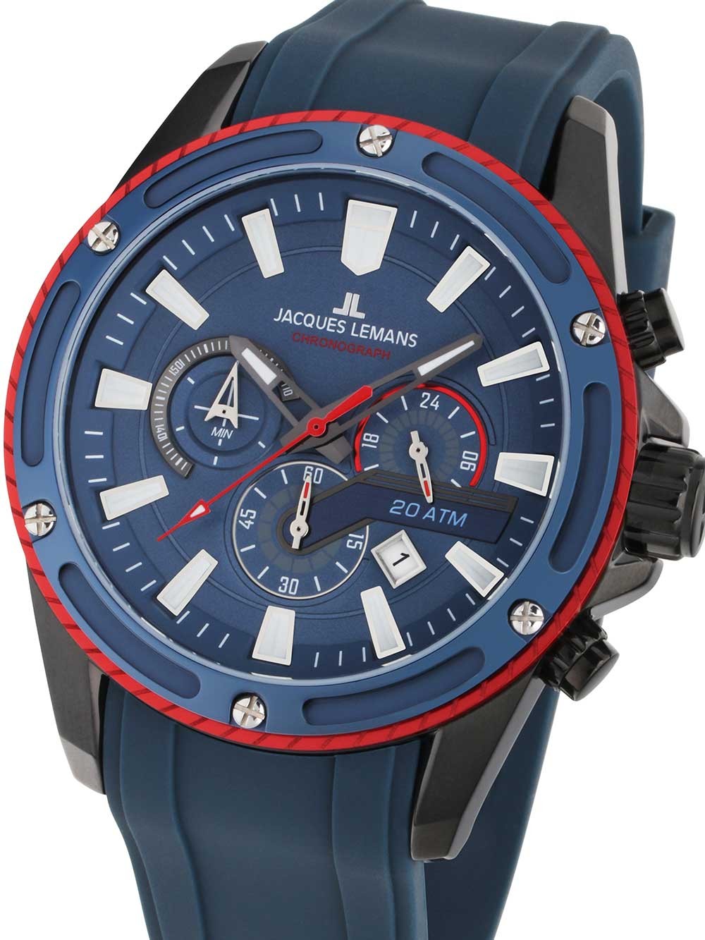 orologio uomo Jacques Lemans 1-2141B Liverpool Chronograph Mens Watch 48mm 20ATM