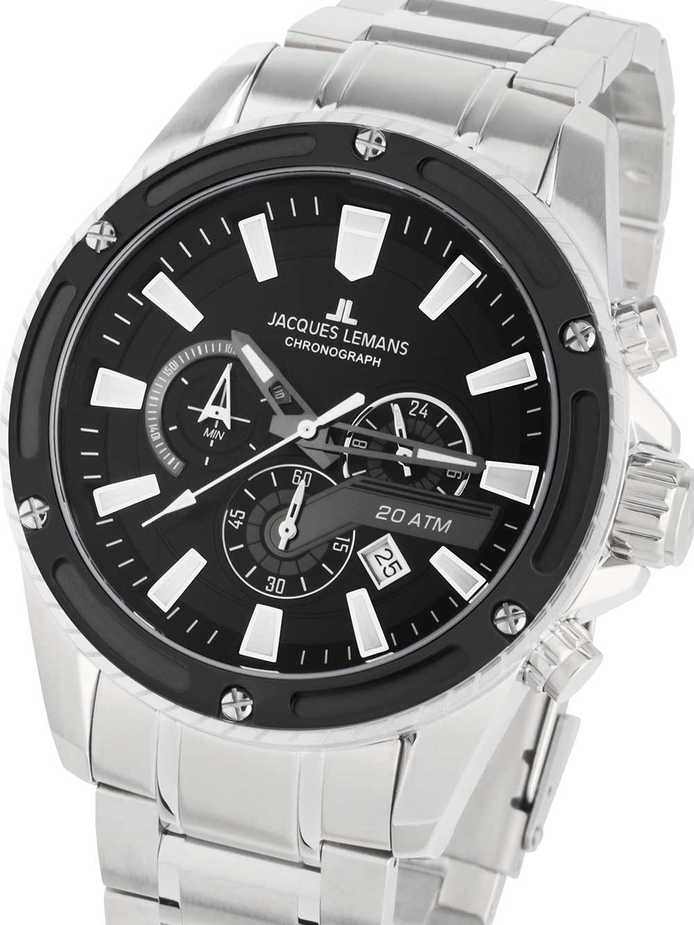 orologio uomo Jacques Lemans 1-2141E Liverpool Chronograph Mens Watch 48mm 20ATM