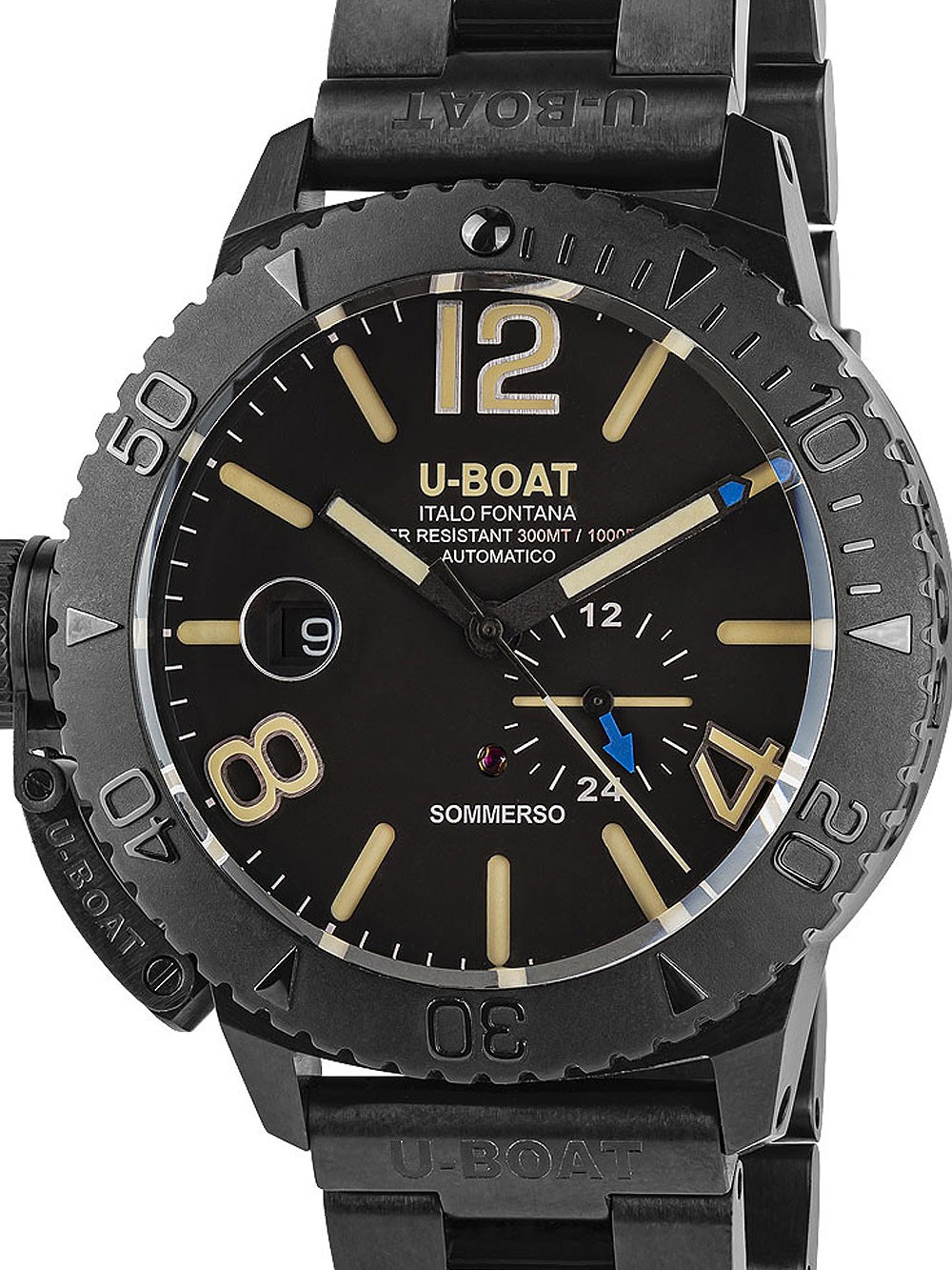 orologio uomo U-Boat 9015/MT Sommerso DLC Automatic Mens Watch 46mm 30ATM