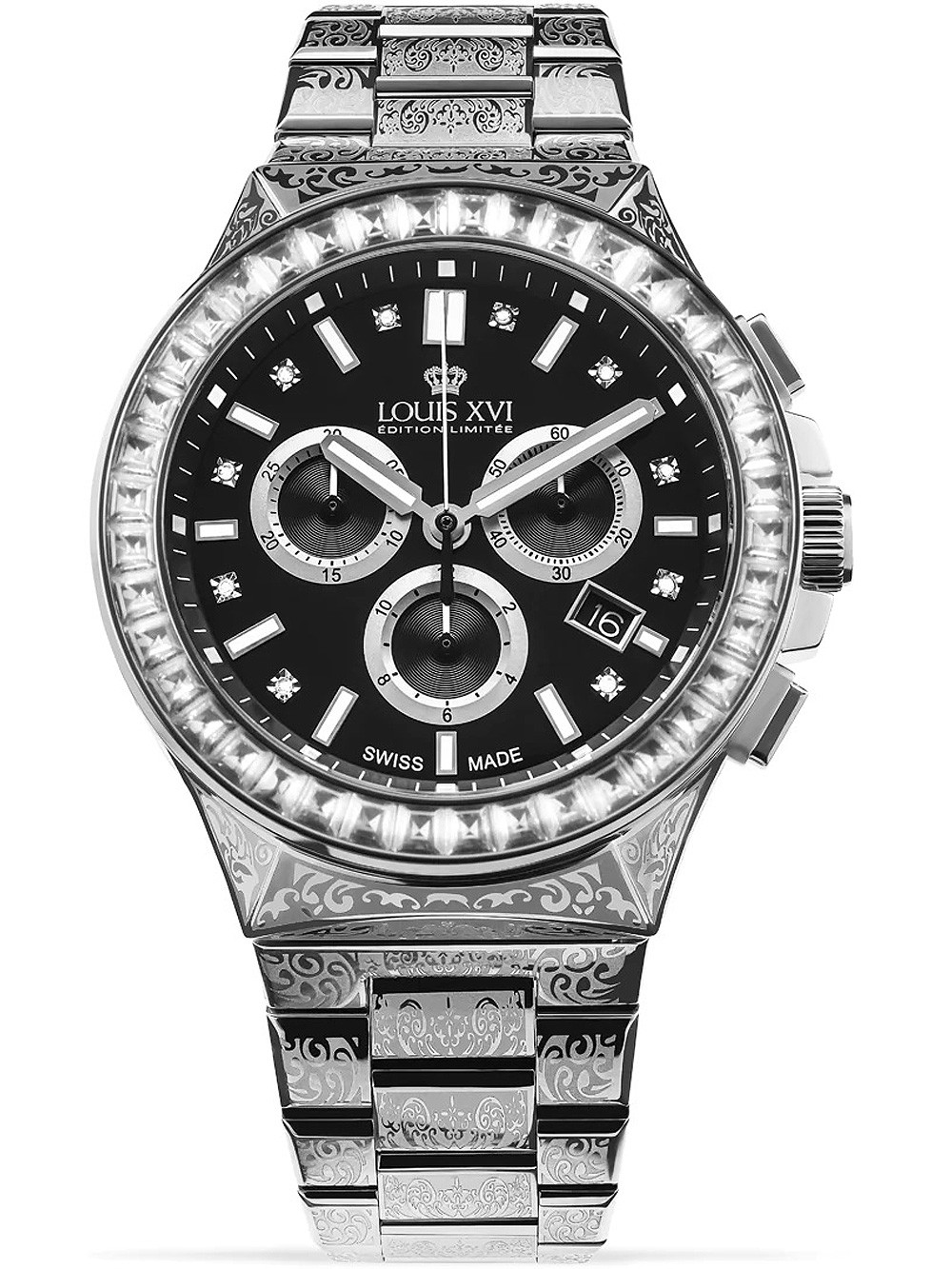 orologio uomo Louis XVI LXVI1217 Le Monarque Royale Chronograph Mens Watch 42mm 10ATM