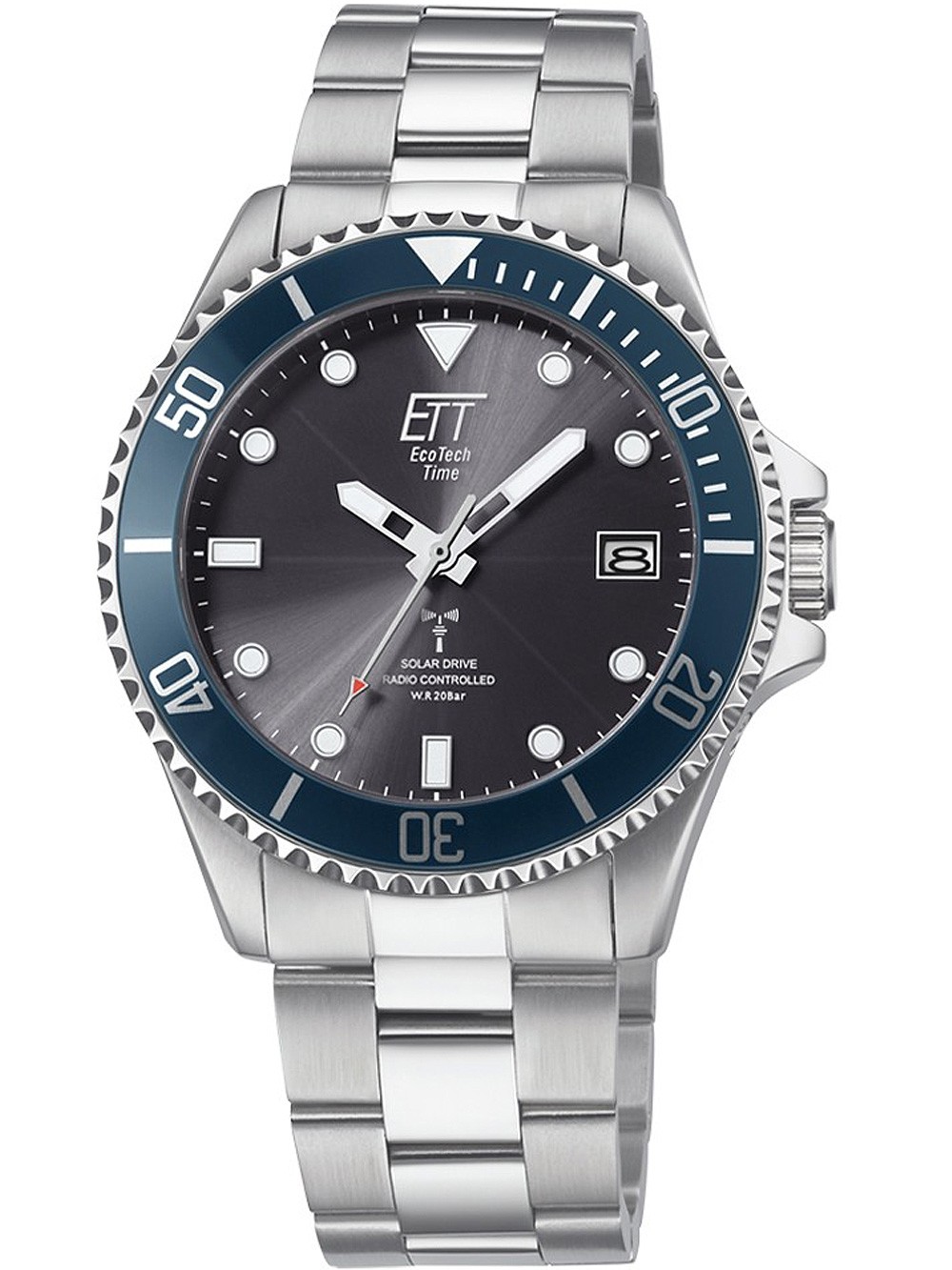 orologio uomo ETT EGS-11605-35M Professional Solar Radio Controlled Mens Watch 44mm 20ATM