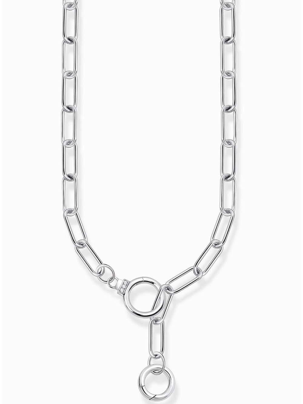 collana donna Thomas Sabo KE2192-051-14 Ladies link necklace with two ring clasps, adjustable