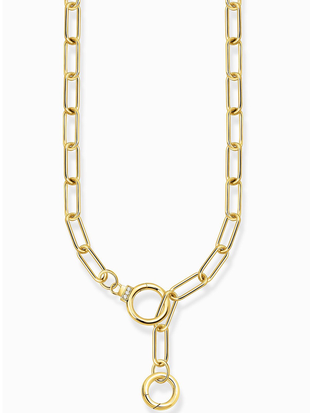 collana donna Thomas Sabo KE2192-414-14 Ladies link necklace with two ring clasps, adjustable
