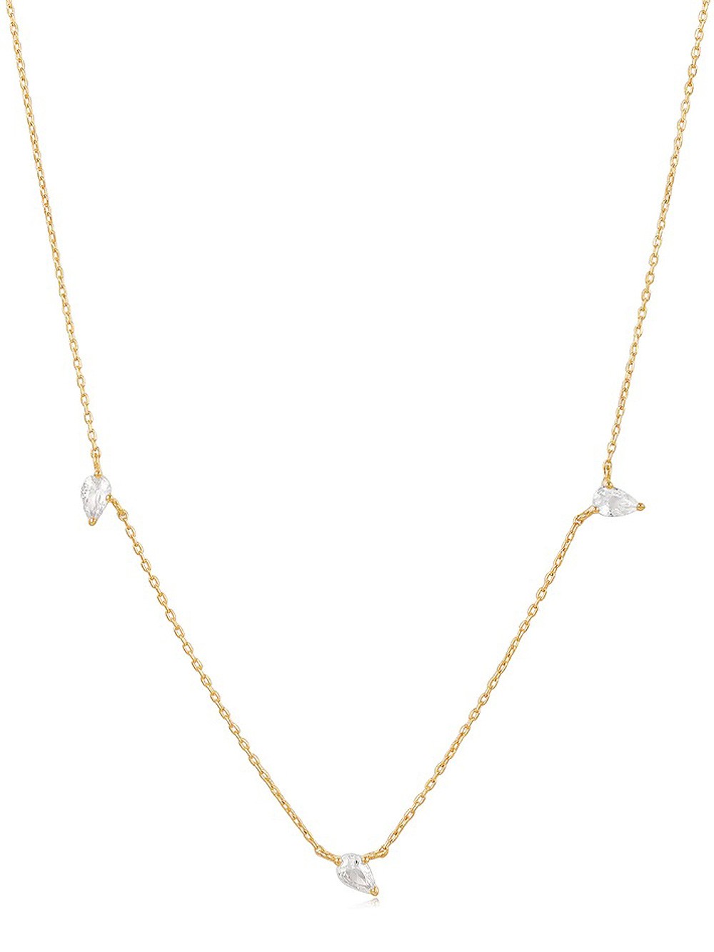 collana donna ANIA HAIE NAU007-02YG Afterglow Ladies necklace with white sapphire Gold 14K, adjustable