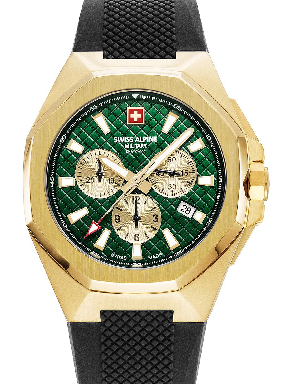 orologio uomo Swiss Alpine Military 7005.9814 Typhoon Chronograph Mens Watch 42mm 10ATM