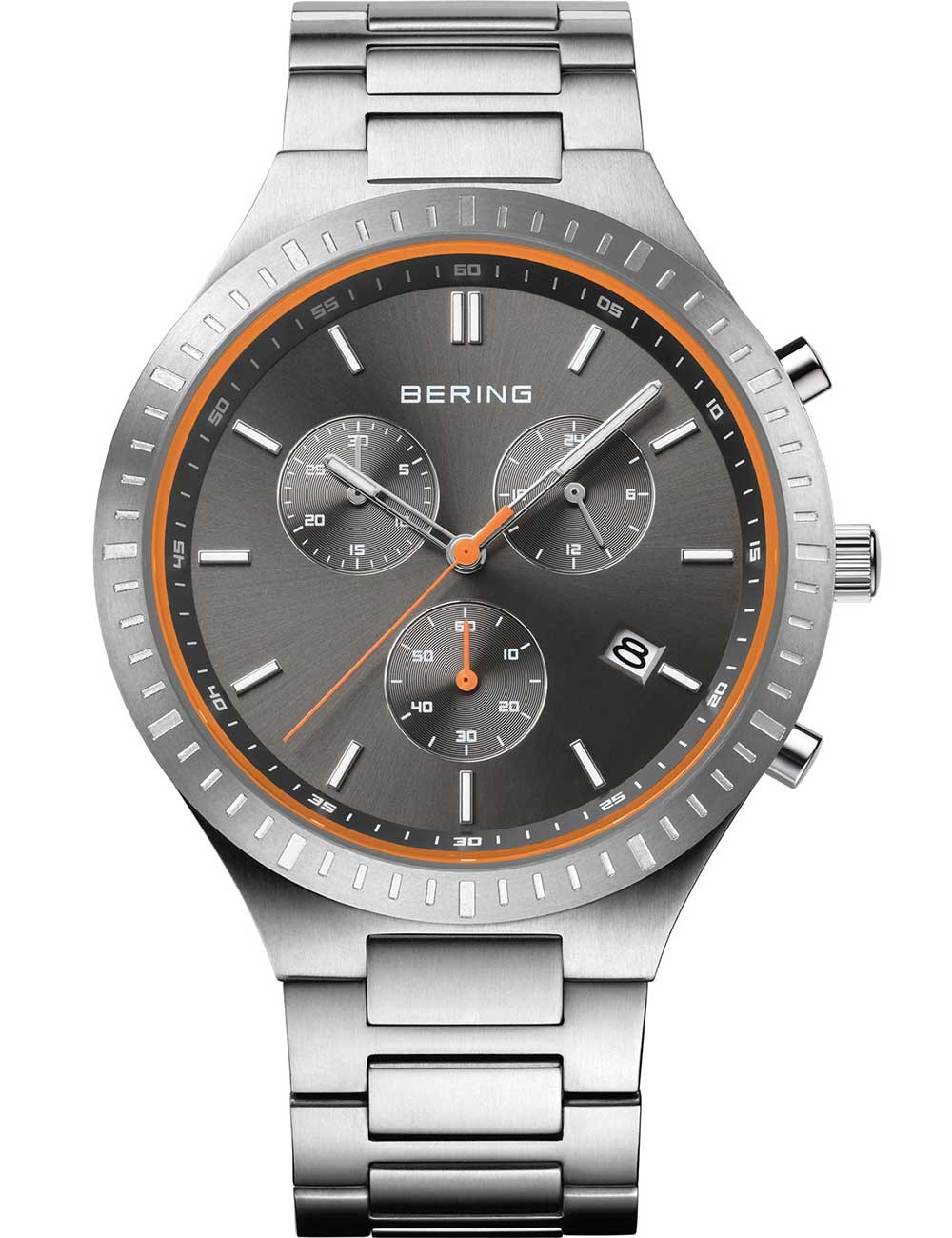 orologio uomo Bering 11743-709 Classic Titanium Chronograph Mens Watch 40mm 5ATM