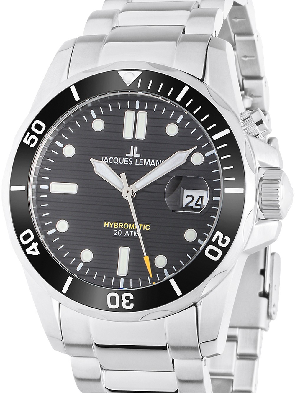 orologio uomo Jacques Lemans 1-2170G Hybromatic Diver Mens Watch 41mm 20ATM
