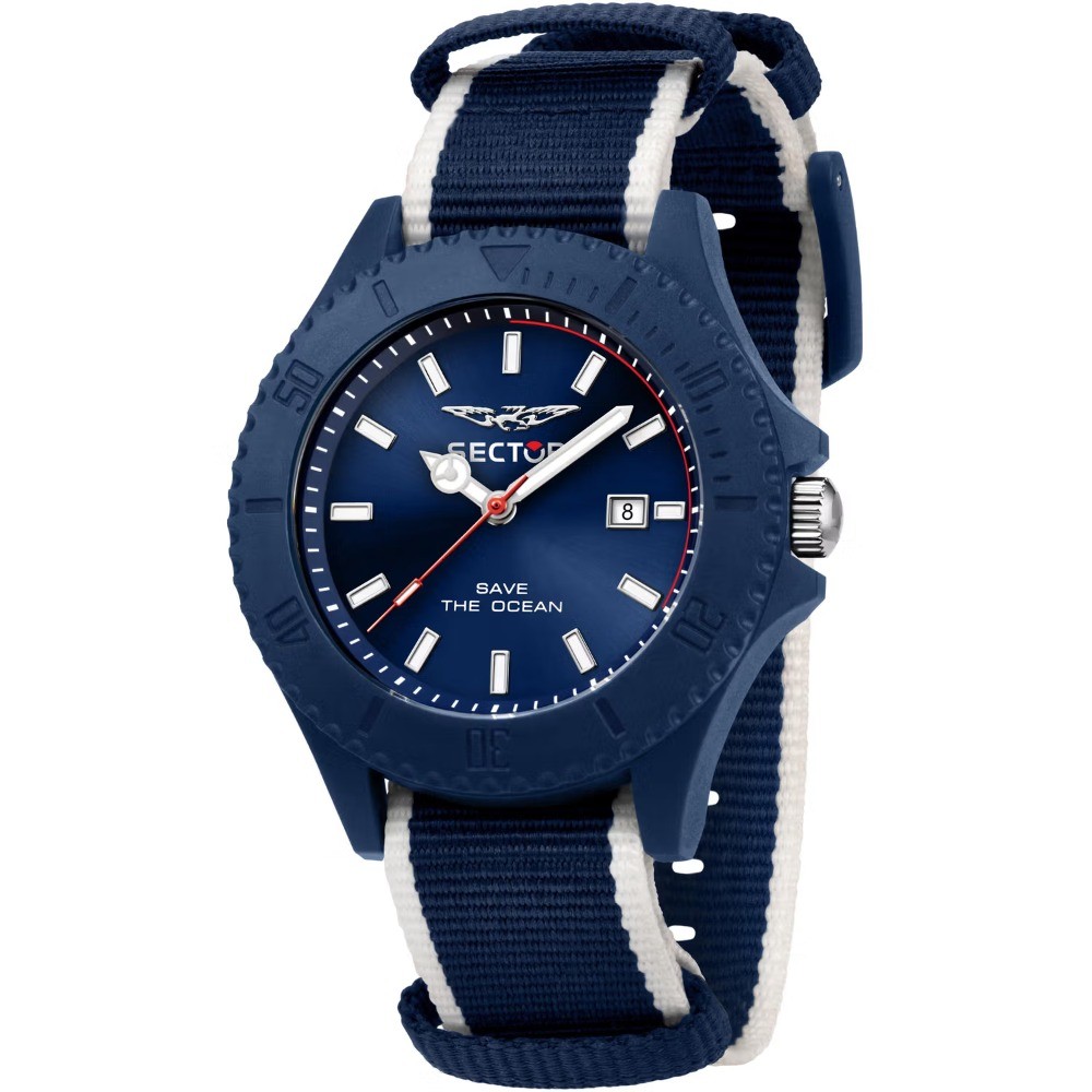orologio uomo Sector R3251539001 Save the Ocean Mens Watch 43mm 5ATM