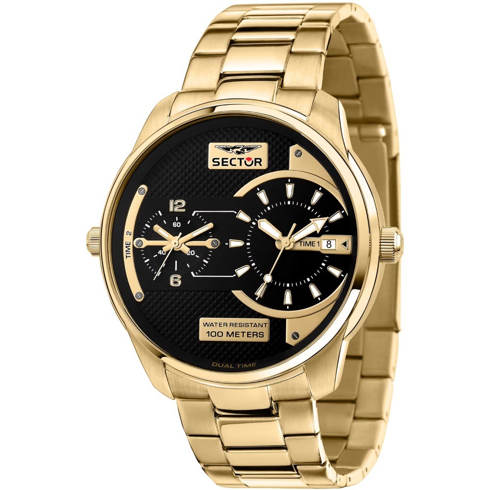 orologio uomo Sector R3253102026 Over-Size Mens Watch Dual-Time 48mm 10ATM