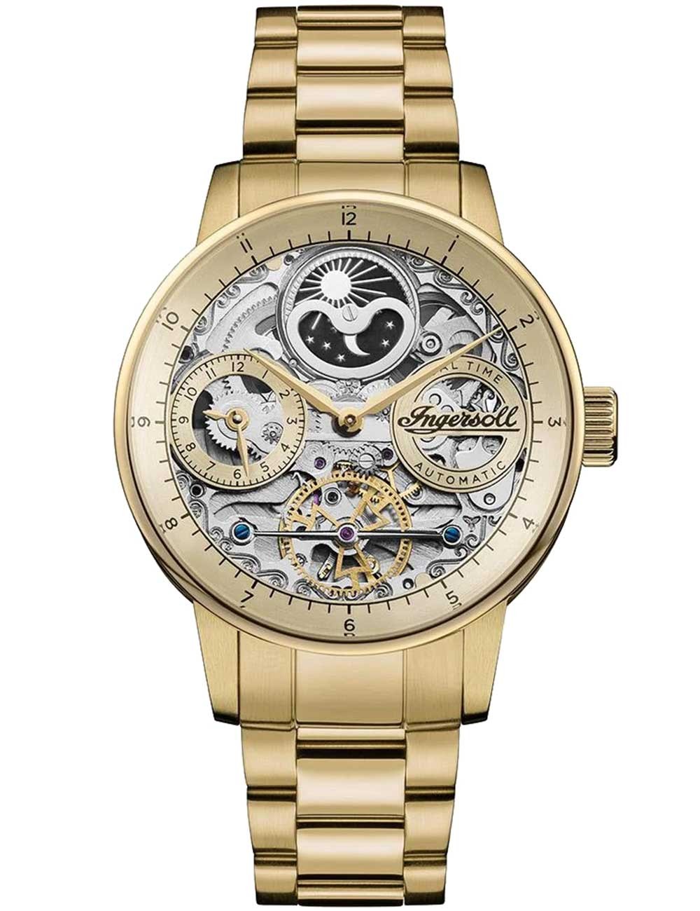 orologio uomo Ingersoll I07711 The Jazz Automatic Mens Watch 42mm 5ATM