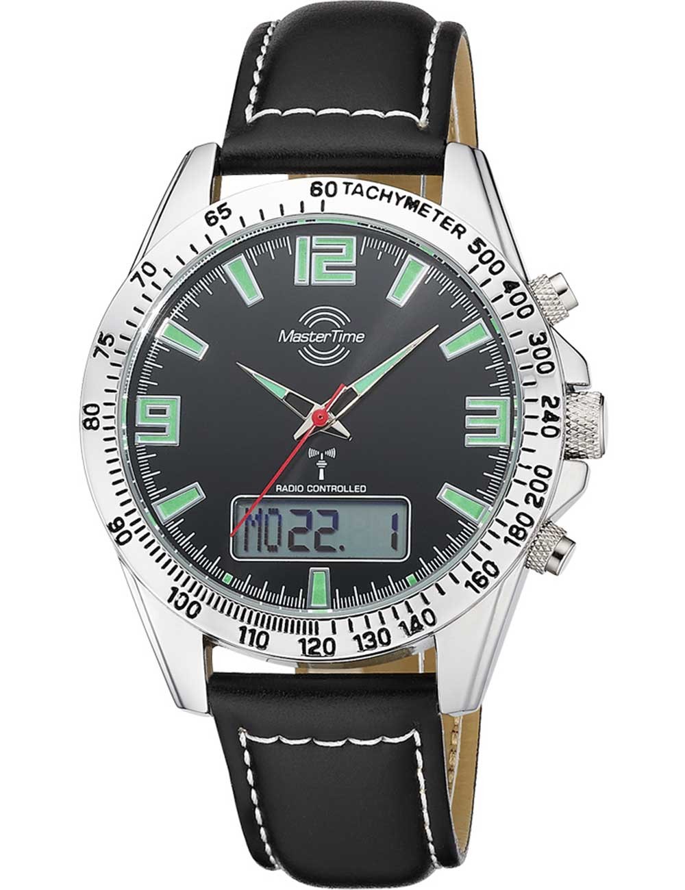 orologio uomo Master Time MTGA-10873-22L Mens Watch Sporty Big Date Chronograph 42mm 5ATM