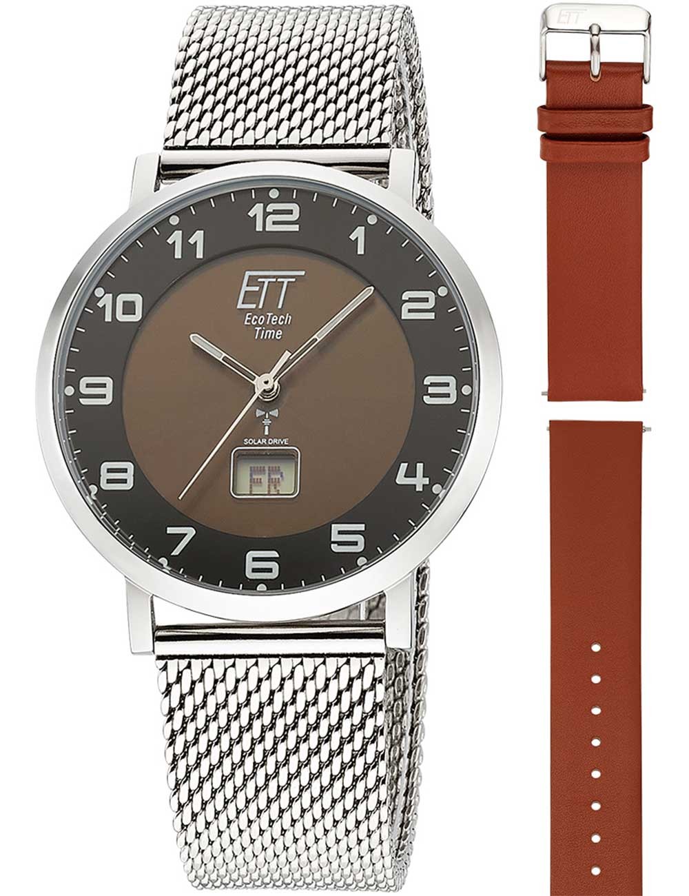 orologio uomo ETT Eco Tech Time EGS-11624-22MS Mens Watch Atacama Solar Radio Controlled 40mm 5ATM