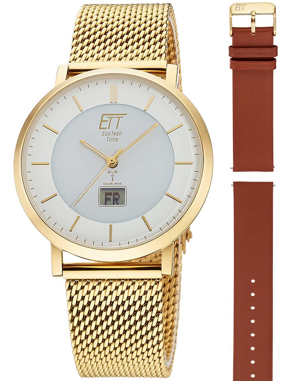 orologio uomo ETT Eco Tech Time EGS-11623-11MS Mens Watch Atacama Solar Radio Controlled 40mm 5ATM