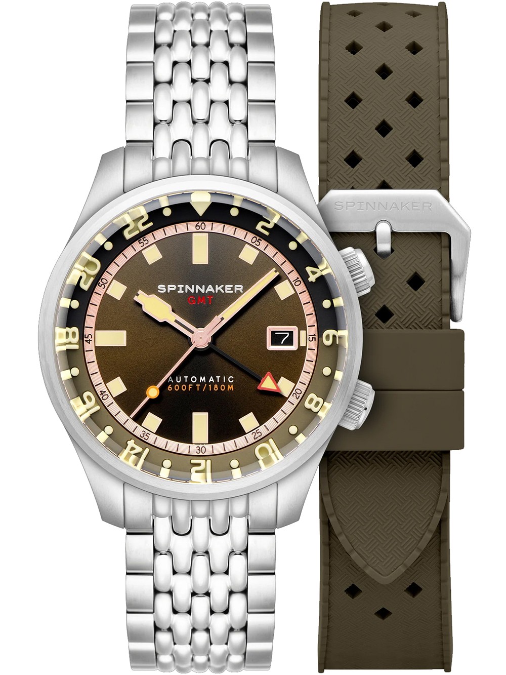 orologio uomo Spinnaker SP-5121-22 Mens Watch Bradner GMT Automatic 42mm 18ATM