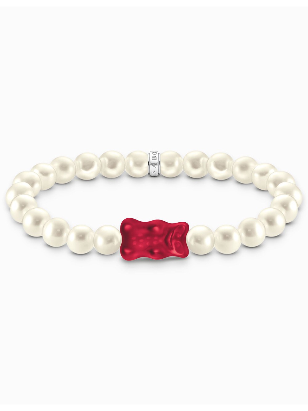 bracciale donna Thomas Sabo A2154-017-10-L15 Goldbears Pearl Bracelet red 15 cm