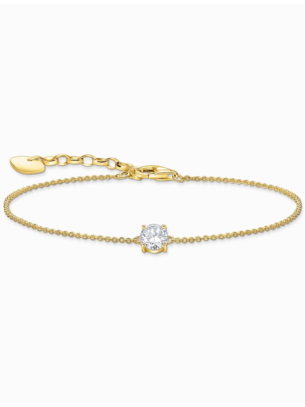 bracciale donna Thomas Sabo A2156-414-14-L19V Gold-plated bracelet w. white zirconia
