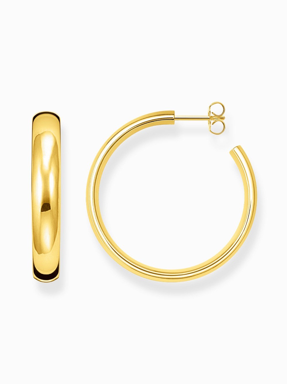 orecchini donna Thomas Sabo CR640-413-39 Gold-plated hoop earrings Chunky 36 mm