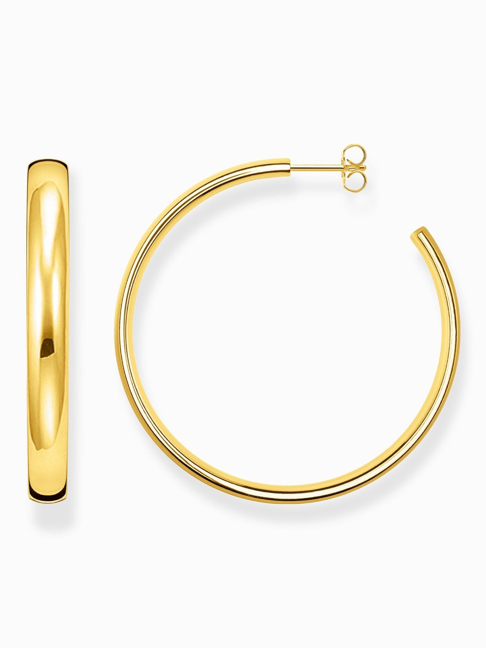orecchini donna Thomas Sabo CR641-413-39 Gold-plated hoop earrings Chunky 50 mm