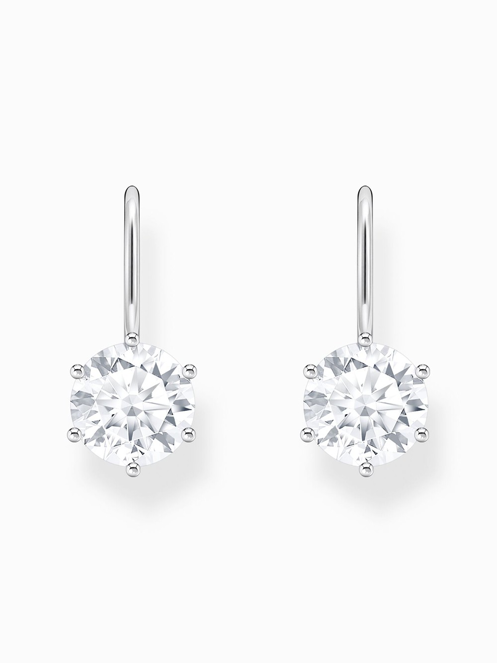 orecchini donna Thomas Sabo H2287-051-14 Silver dangle earrings w. white cubic zirconia
