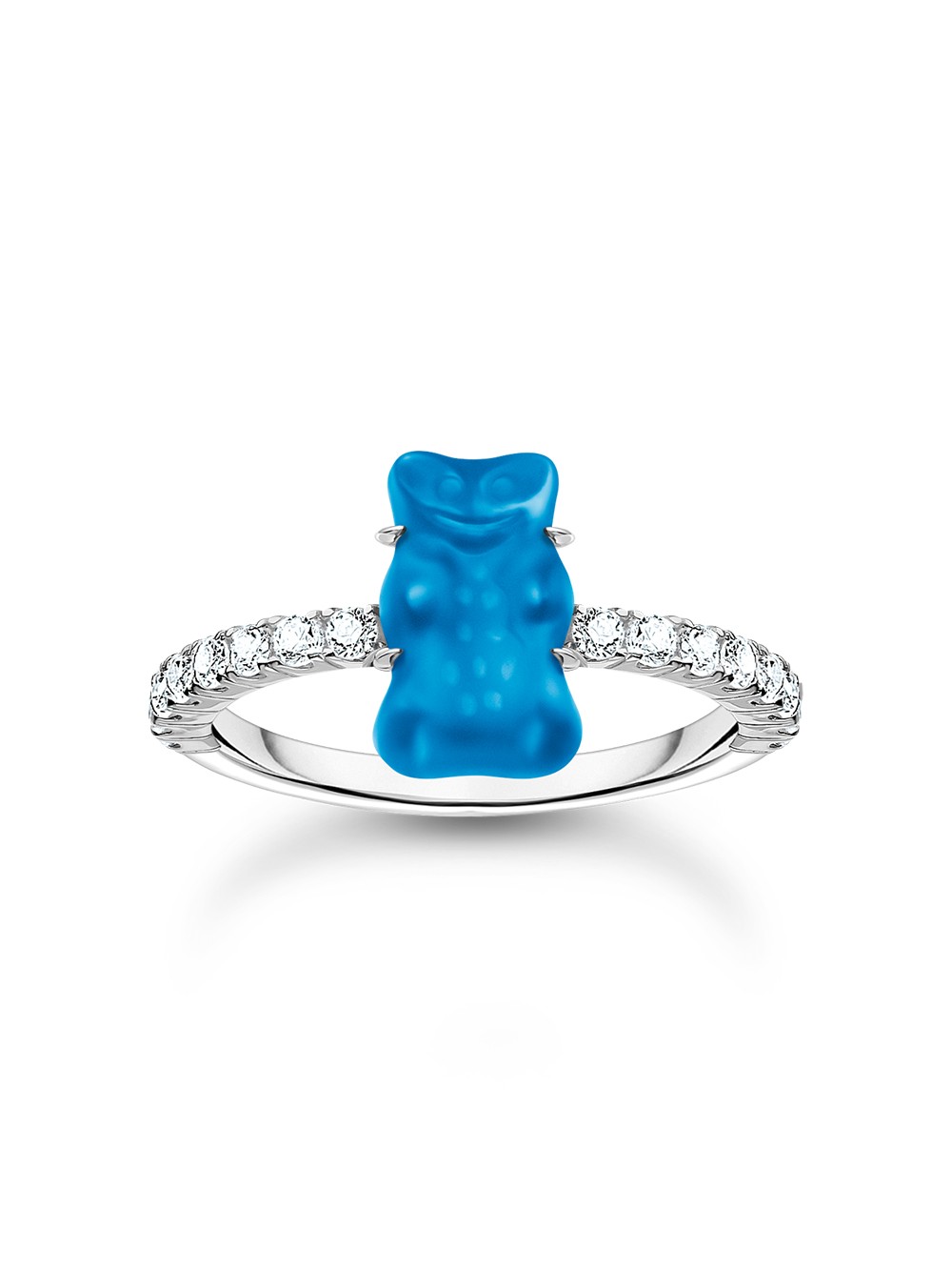 anello donna Thomas Sabo TR2459-052-1-54 Silver ring w. blue Goldbears