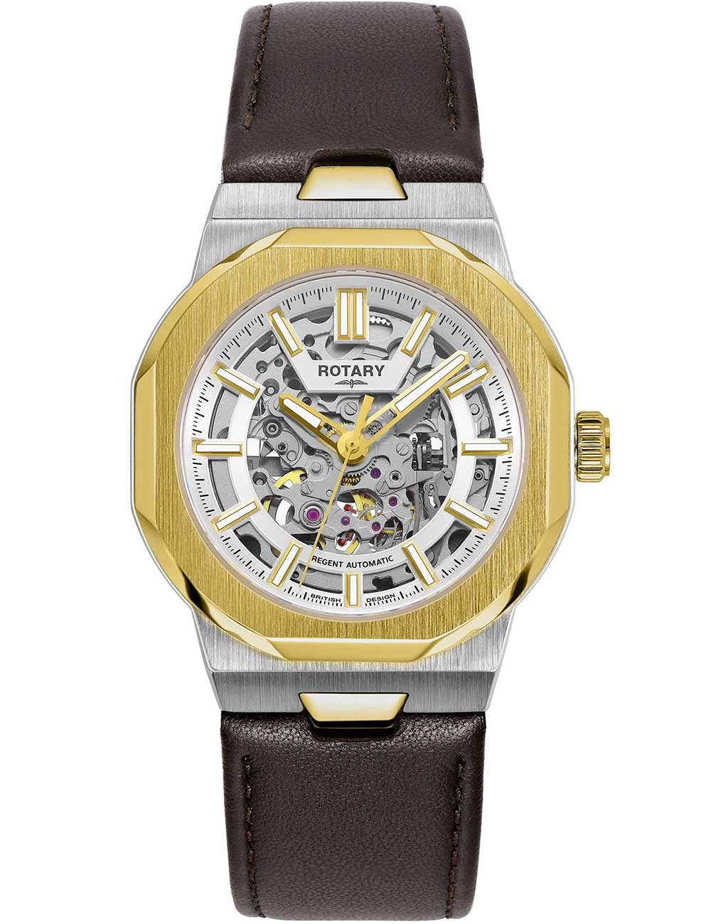 orologio uomo Rotary GS05496/06 Mens Watch Regent Automatic 40mm 10ATM