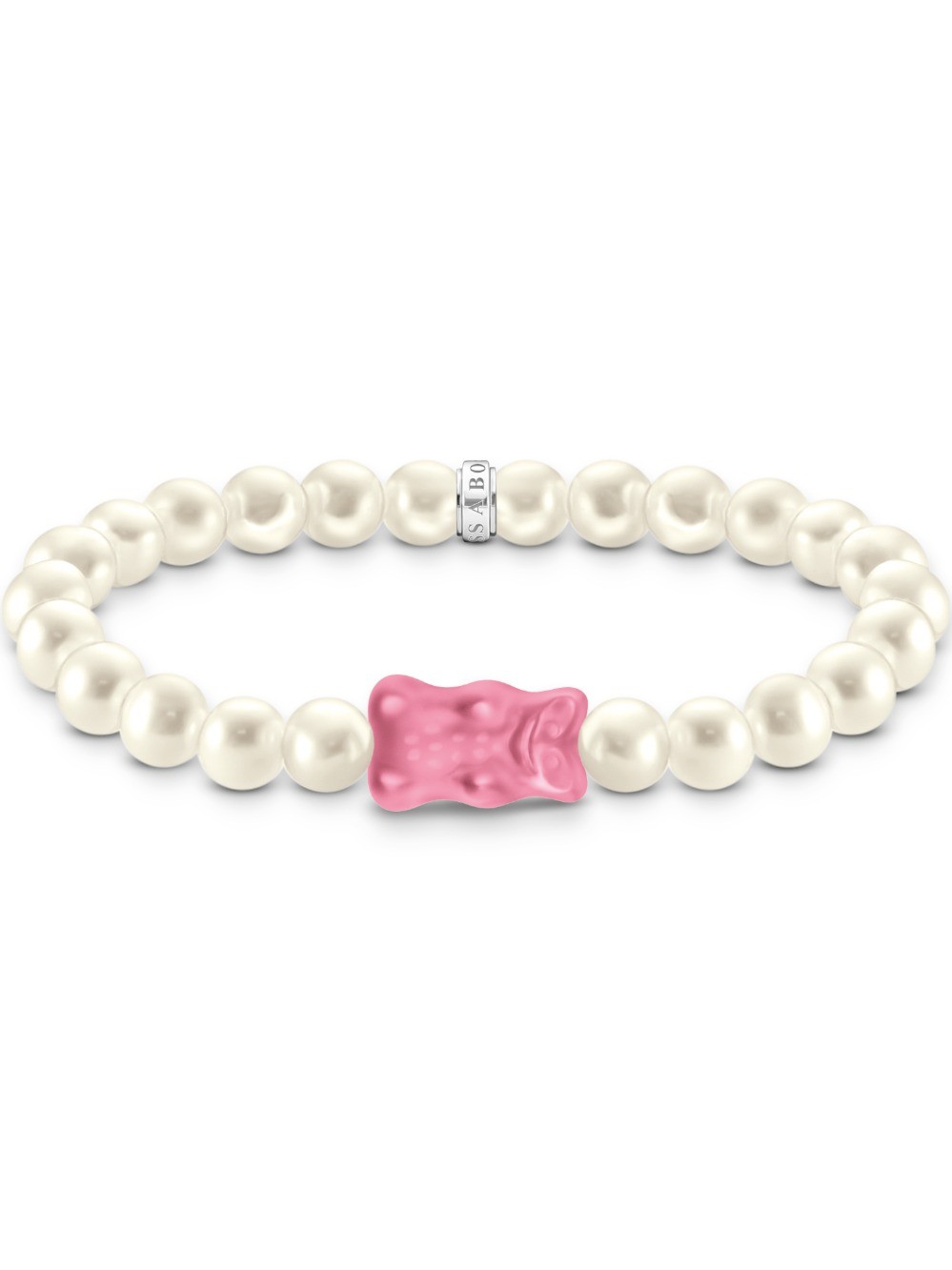 bracciale donna Thomas Sabo A2154-082-9-L17 Gold Bears Pearl Bracelet pink 17 cm