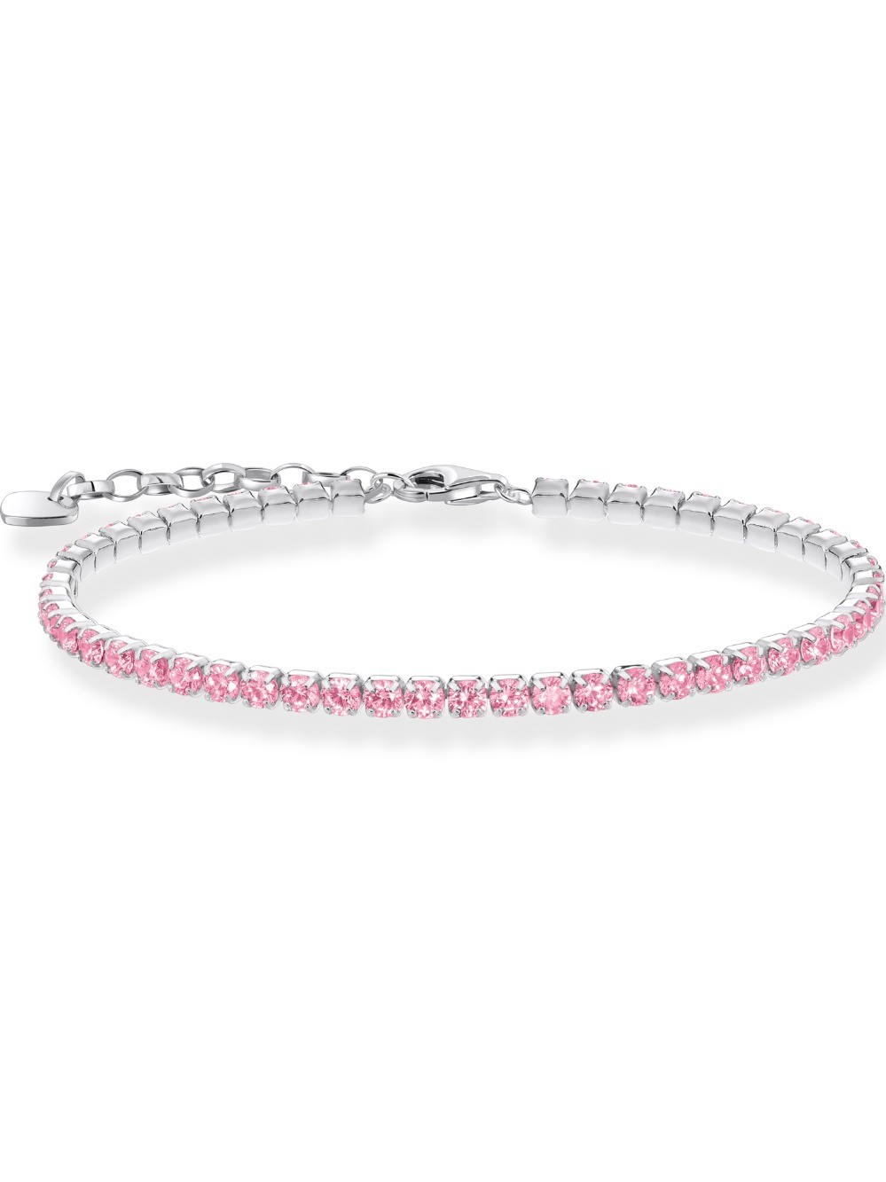 bracciale donna Thomas Sabo A2167-051-9-L19V Tennis Bracelet with pink stones 16-19 cm