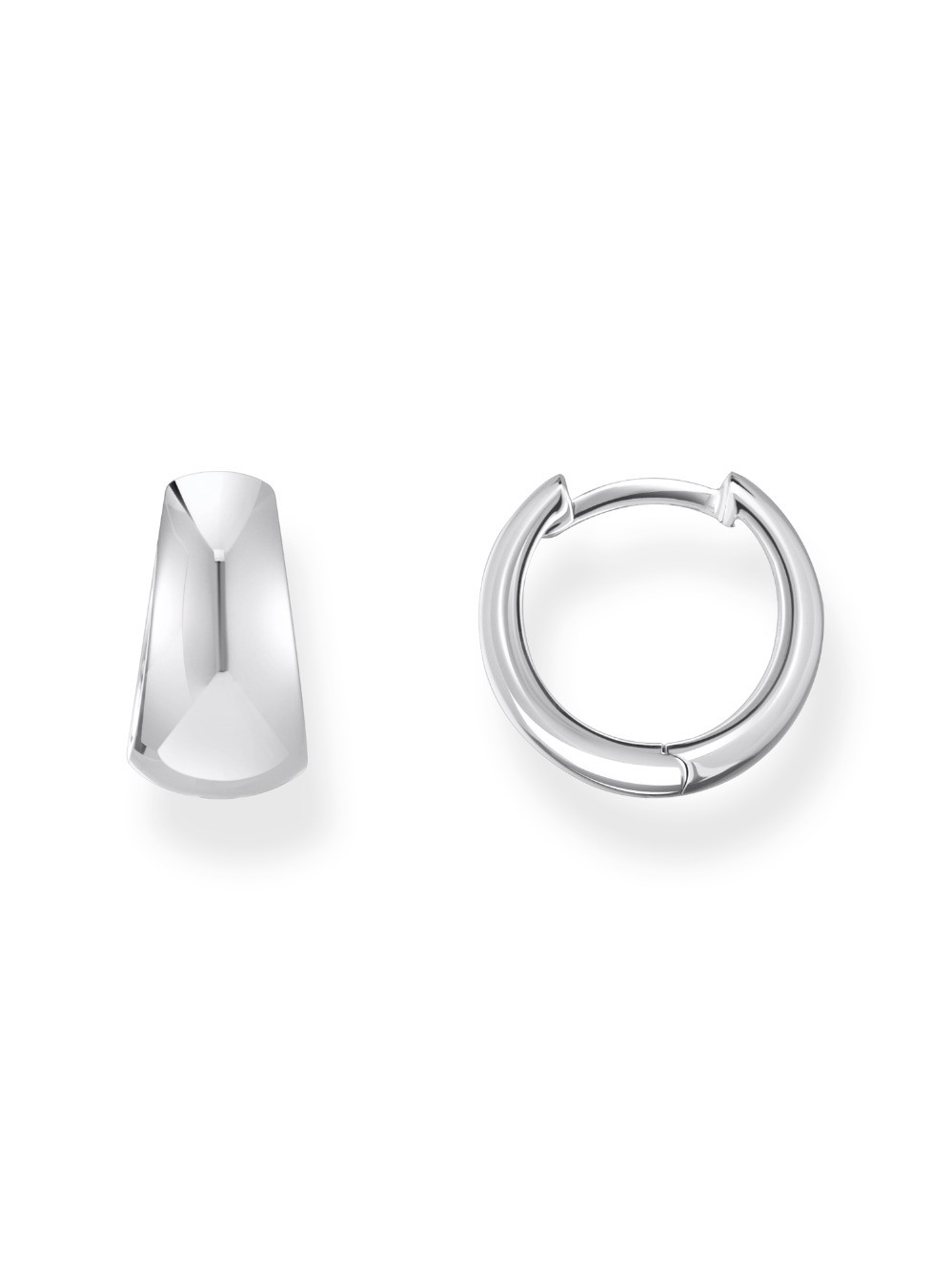 orecchini donna Thomas Sabo CR740-001-21 Bold - Silver Trapeze Hoop Earrings 12 mm Ladies
