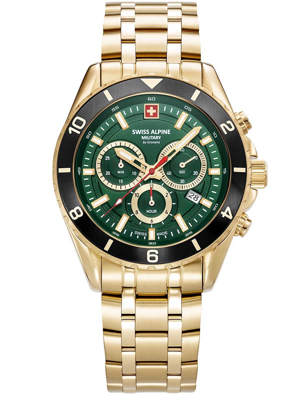 orologio uomo Swiss Alpine Military 7034.9118 Mens Watch Sierra Chronograph 43mm 10ATM