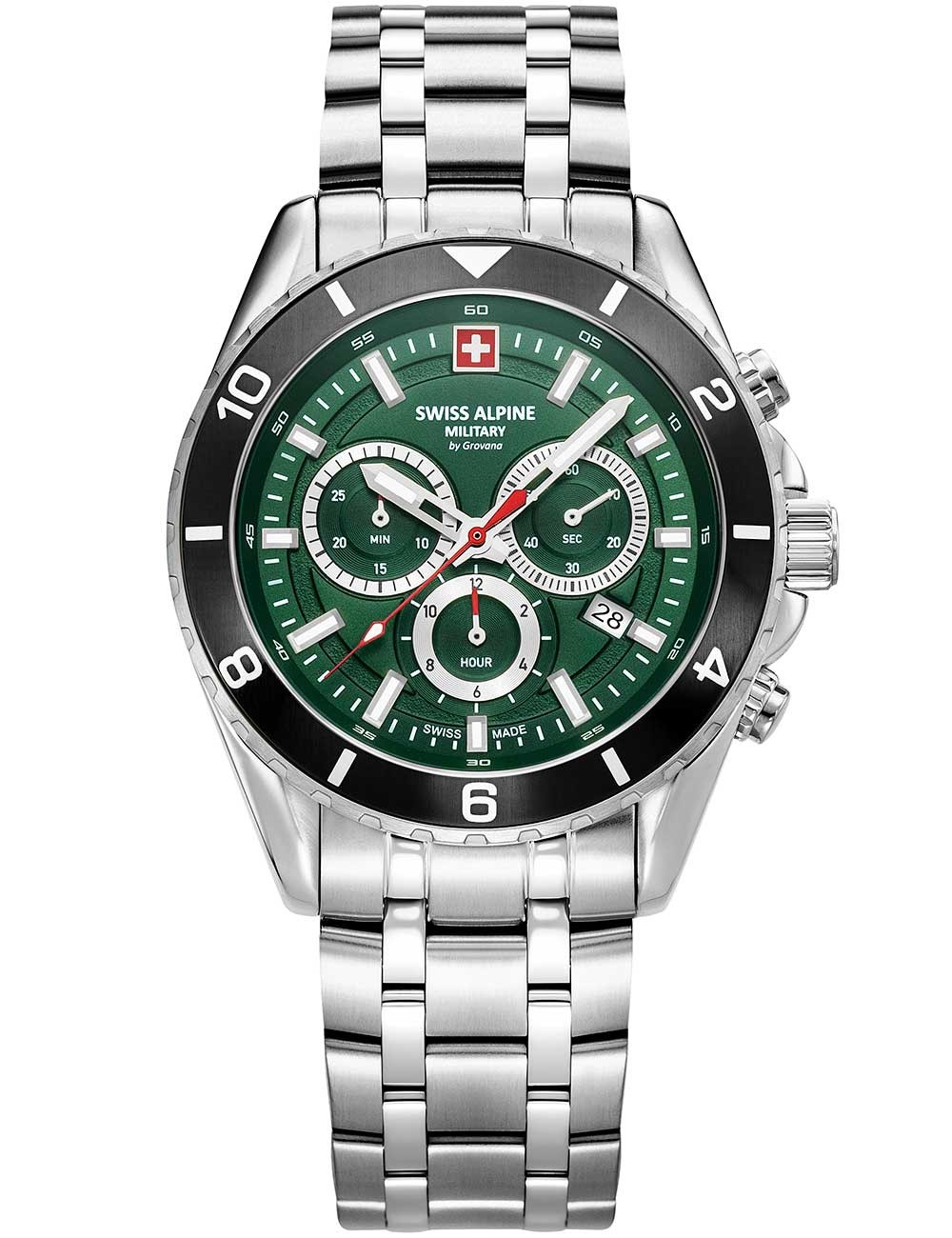 orologio uomo Swiss Alpine Military 7034.9138 Mens Watch Sierra Chronograph 43mm 10ATM