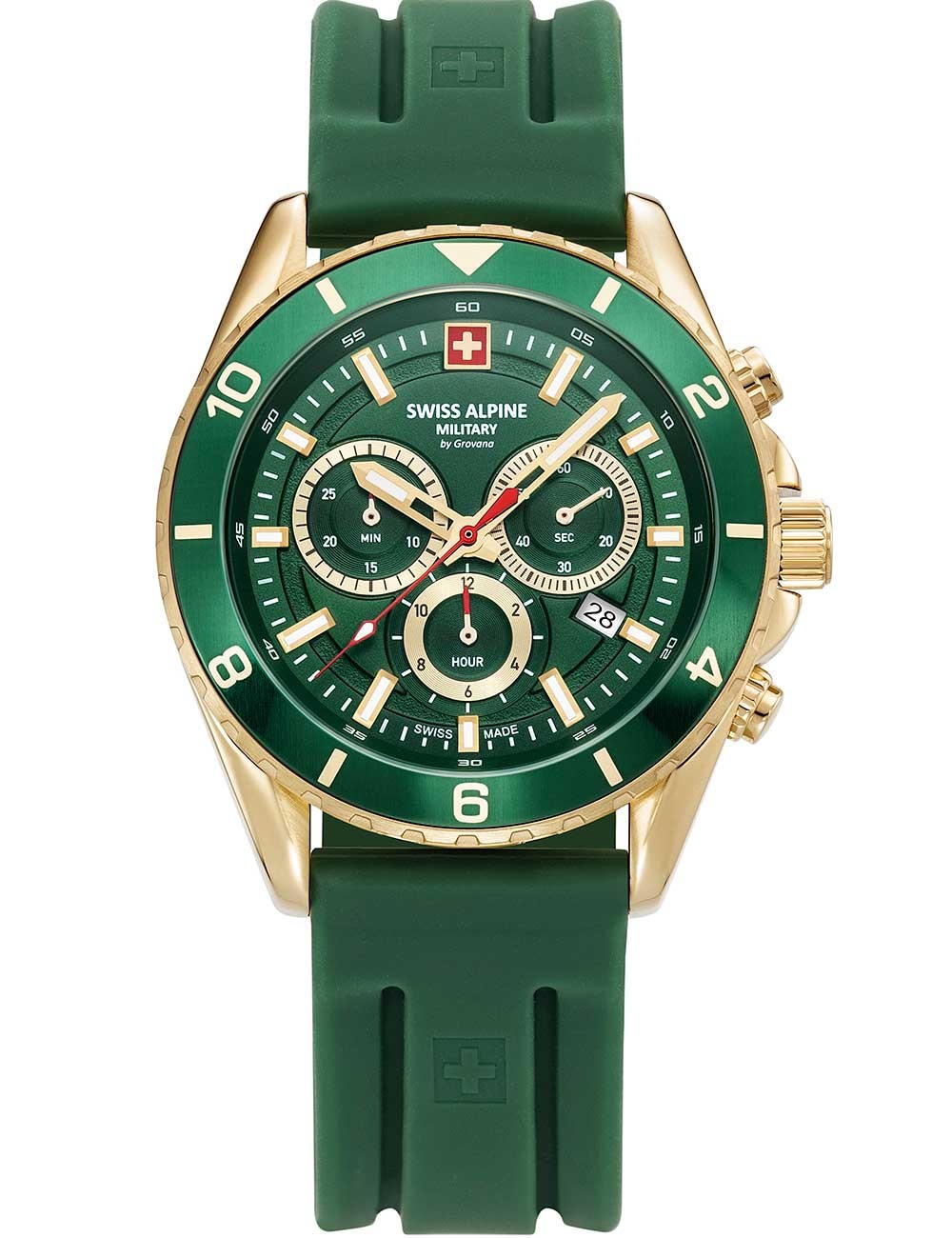 orologio uomo Swiss Alpine Military 7034.9814 Mens Watch Sierra Chronograph 43mm 10ATM