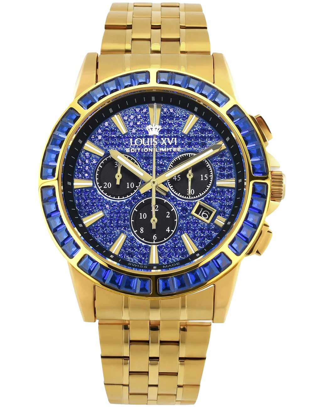 orologio uomo Louis XVI XLXVI1132 Mens Watch Majesté Iced Out Baguette 43mm 5ATM
