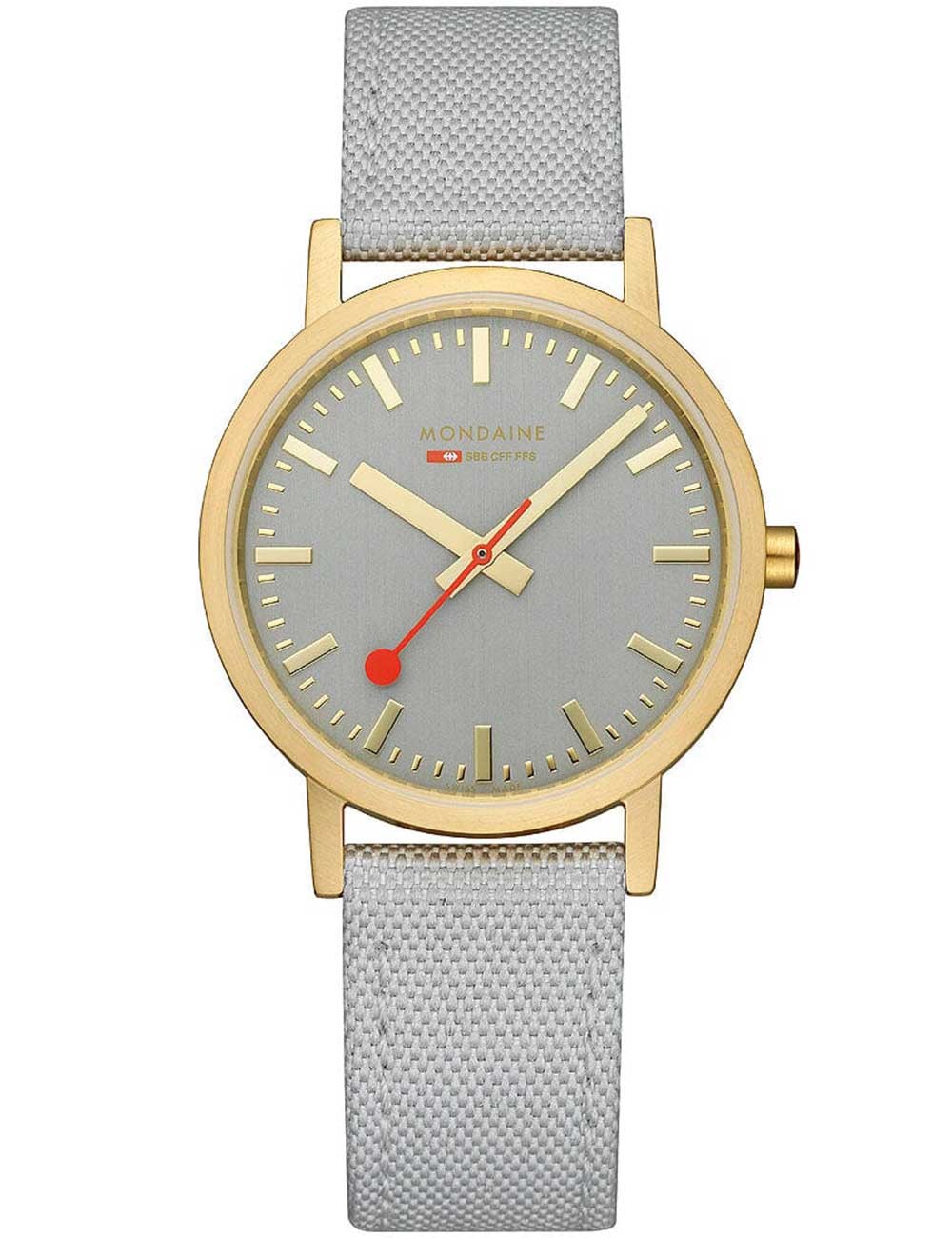 orologio donna Mondaine A660.30314.80SBU Ladies Watch Classic Gray And Gold 36mm 3ATM