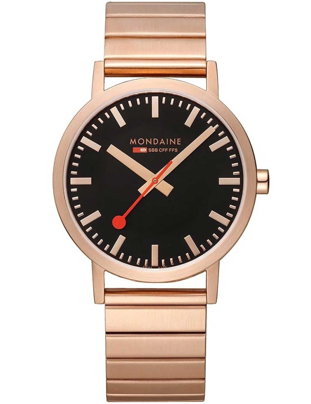 orologio unisex Mondaine A660.30360.16SBR Classic Black And pink 40mm 3ATM