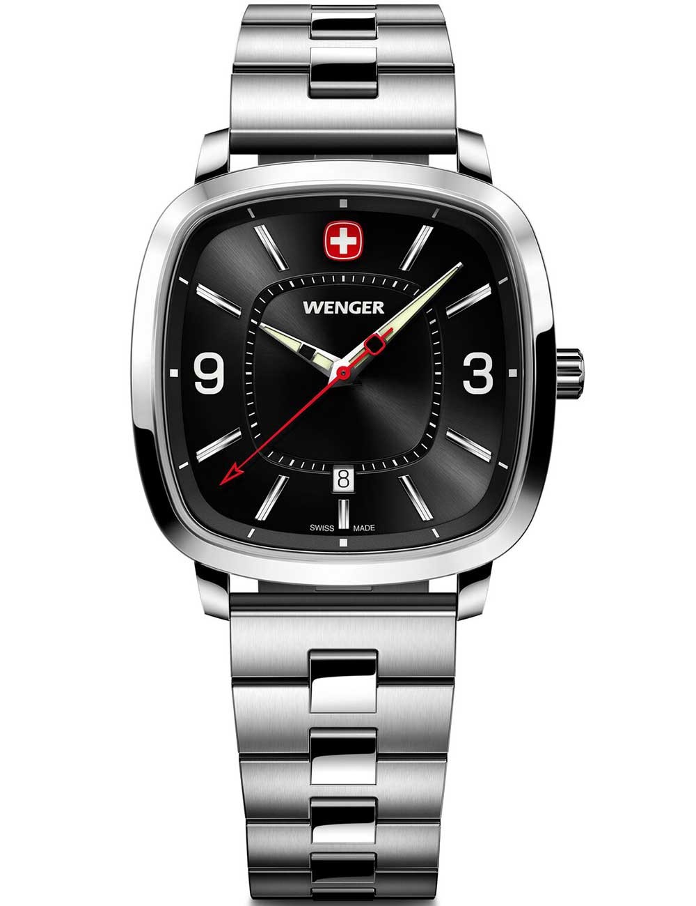 orologio uomo Wenger 01.1921.108 Mens Watch Vintage Sport 37mm 5ATM