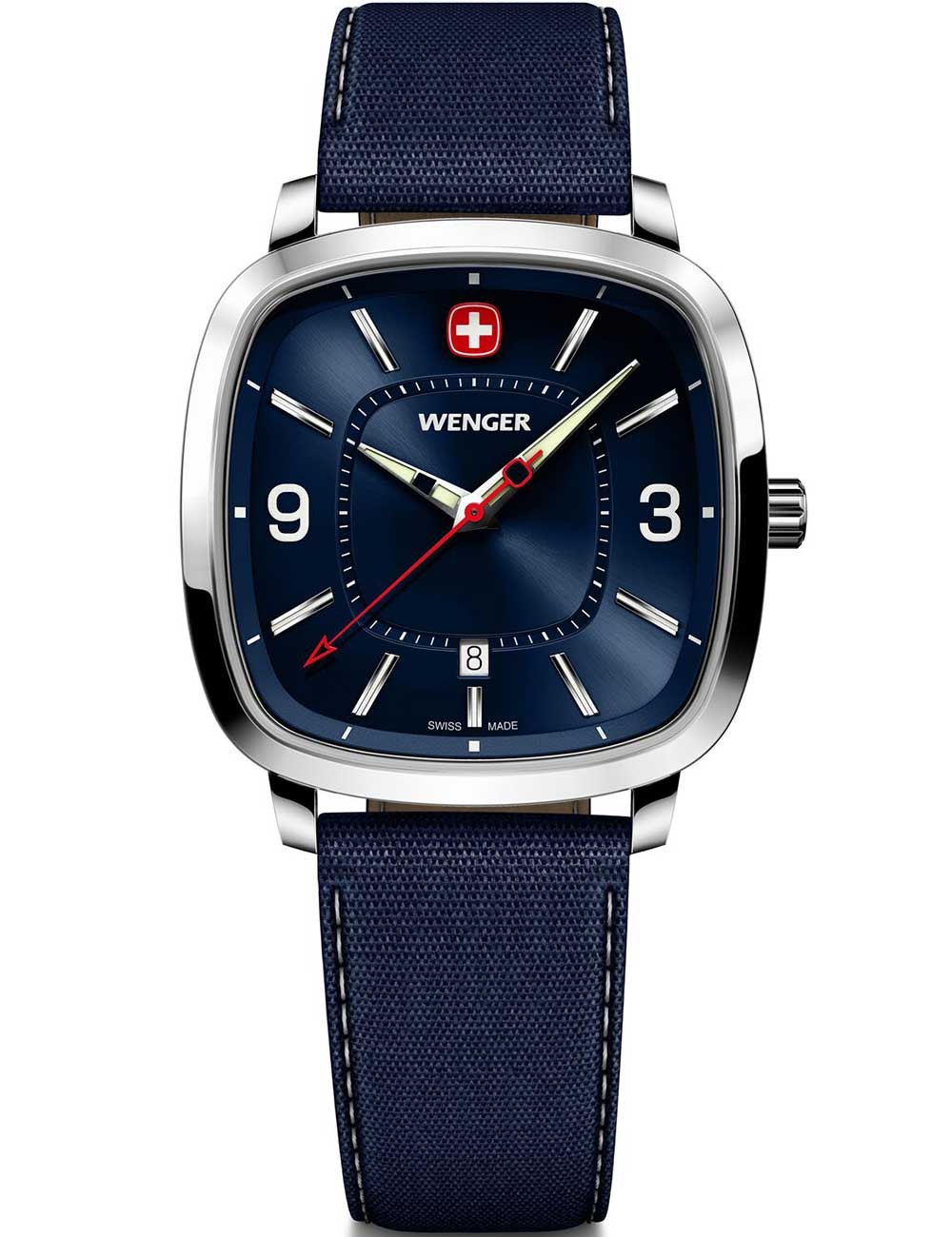 orologio uomo Wenger 01.1921.109 Mens Watch Vintage Sport 37mm 5ATM