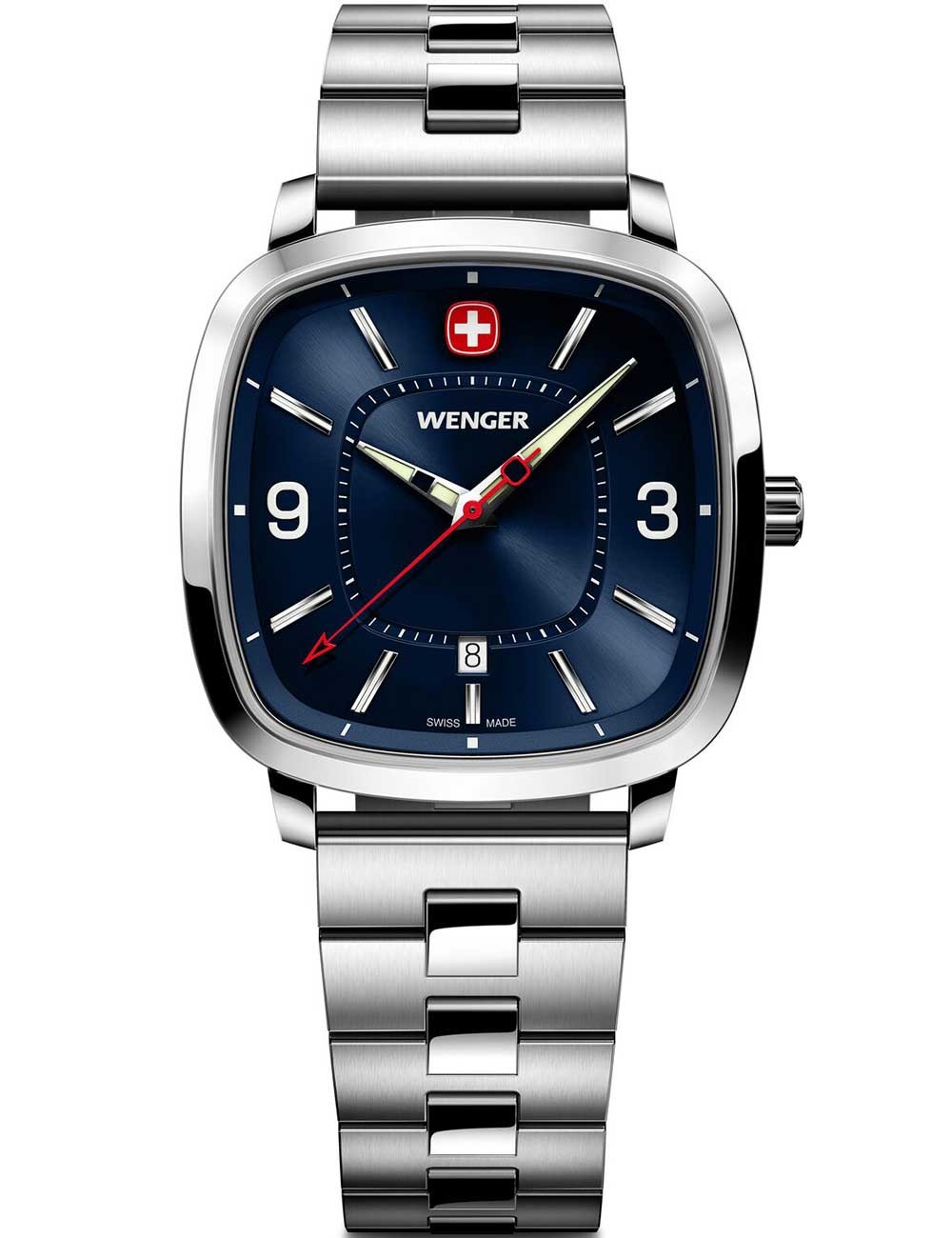 orologio uomo Wenger 01.1921.110 Mens Watch Vintage Sport 37mm 5ATM