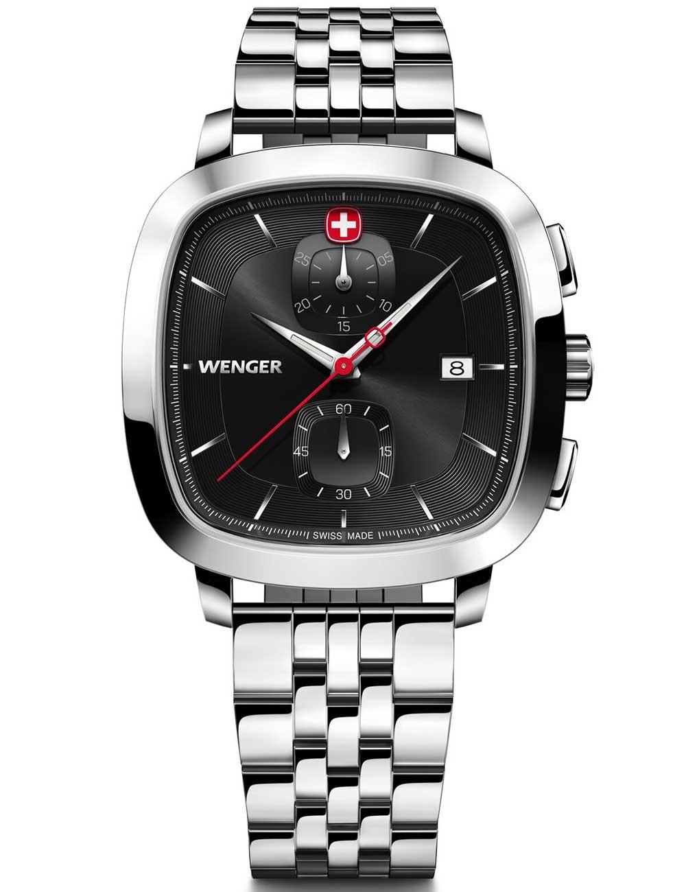 orologio uomo Wenger 01.1933.101 Mens Watch Vintage Classic Chronograph 40mm 5ATM