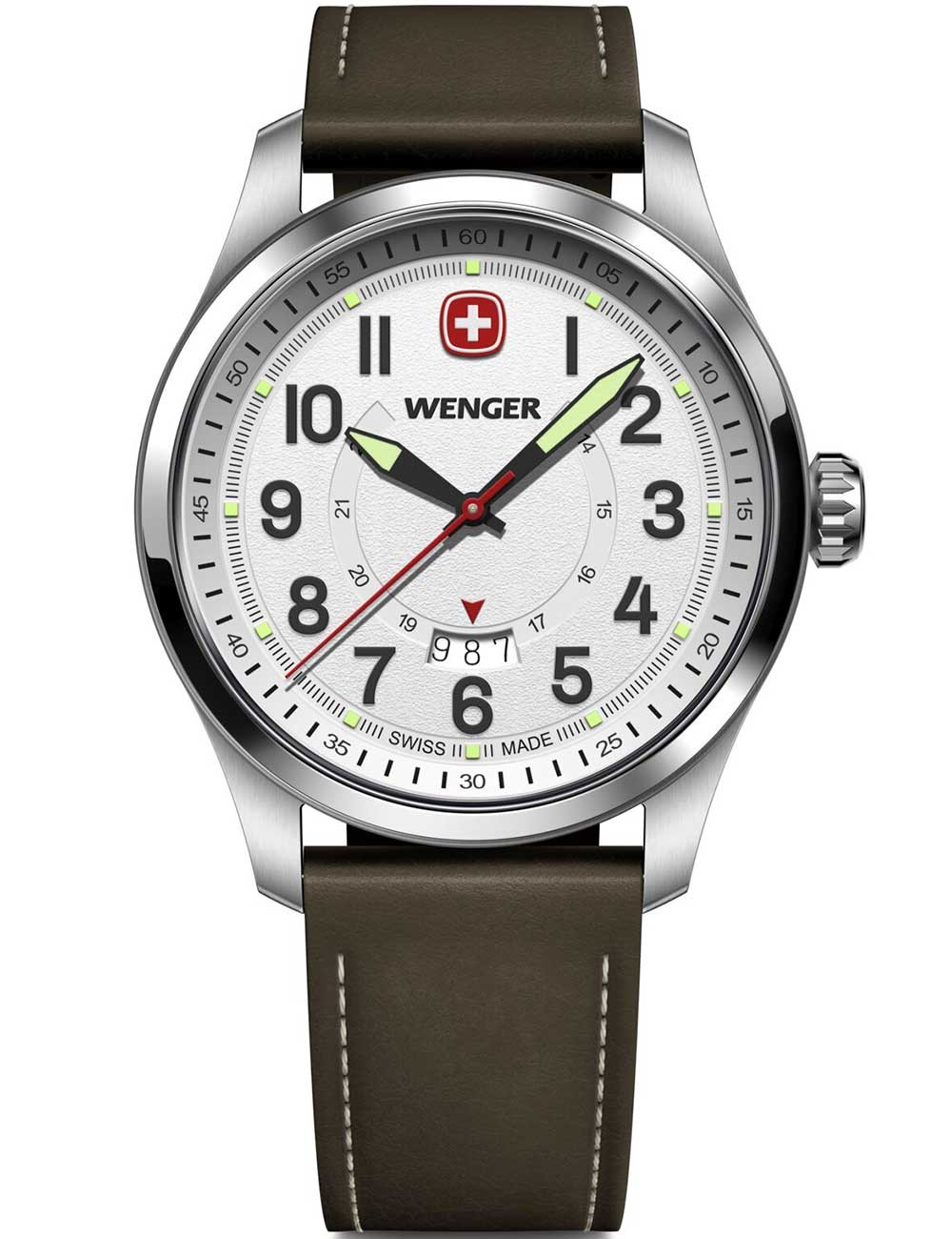 orologio uomo Wenger 01.0541.120 Mens Watch Terragraph 43mm 10ATM
